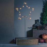 Konstsmide Christmas Stående LED-metallstjärna – silver med fot