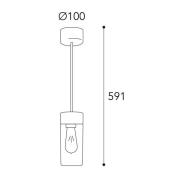 Moretti Luce Hänglampa Silindar 3358, mässing antik/klar