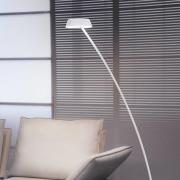 OLIGO Glance LED-golvlampa böjd vit matt