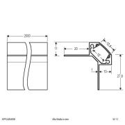 EVN APFL4 kakelkantprofil ute 200 cm x 3,8 cm