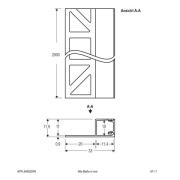 EVN APFL5 kakelprofil sidleds 200 cm x 3,3 cm vit