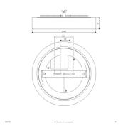 EVN Sauro LED-taklampa, Ø 40 cm, vit