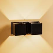 SOLLUX LIGHTING Vägglampa Ara 2 upp/ner i aluminium 2 lampor svart