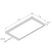 Hera LED-bänklampa Sky 3-pack 3.000K stål