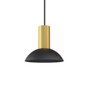 Nowodvorski Lighting Hänglampa Hermanos C svart/mässing halvrund