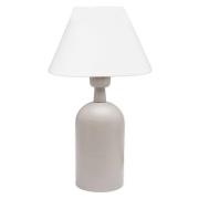 PR Home Riley bordslampa, tygskärm, beige/vit