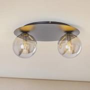 EMIBIG LIGHTING Taklampa Solar, svart/grafit, 2 lampor