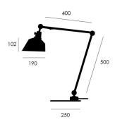midgard modular TYP 551 bordslampa svart 70 cm