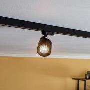 Arcchio Spårstrålare Brinja, svart, Ø 7 cm, 3-fas