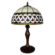 Clayre&Eef Bordslampa 5LL-6153, Ø 31 cm, Tiffany-stil