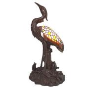 Clayre&Eef Bordslampa 5LL-6064 Stork, Tiffanystil