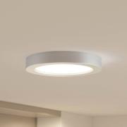 Prios LED-taklampa Edwina, silver, 25 cm, CCT, IP44
