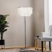 ONLI Golvlampa Makani, krom, med snäckdekor
