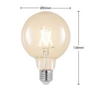 Arcchio LED-lampa E27 4W 2 700 K G95 glob, filament, klar