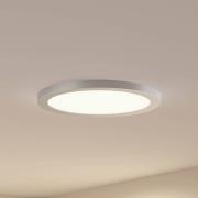Prios LED-taklampa Aureka, Ø 33 cm, silver, metall