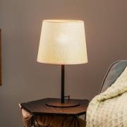 TK Lighting Bordslampa Chicago med skärm i linne