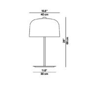 Luceplan Zile bordslampa mullvadsgrå, höjd 66 cm