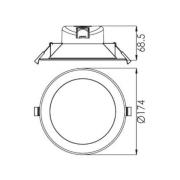 Deko-Light LED-takinbyggnadslampa Acrux, Ø 17 cm, svart, CCT