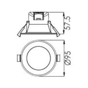 Deko-Light LED-takinbyggnadslampa Acrux, Ø 9 cm, svart, CCT