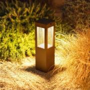 Les Jardins LED-solcellslampa Tradition Sensor Corten 40cm