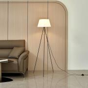 ELC Elsika golvlampa, tygskärm, brun