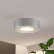 Prios LED-taklampa Edwina, silver, 12 cm, set om 2
