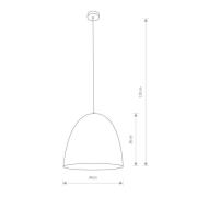 Nowodvorski Lighting Pendellampa Egg M av metall, Ø 38 cm, svart