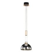 FISCHER & HONSEL Hänglampa Avignon 1 lampa Rökfärgat glas/svart/guld