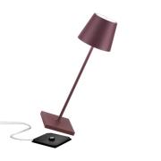 Zafferano Poldina batteri bordslampa IP65 bordeaux