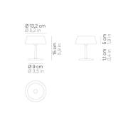 Zafferano Sister Light mini batteridriven bordslampa grön