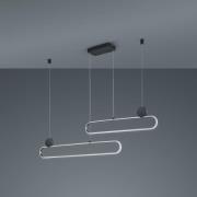 Trio Lighting Grant LED-pendellampa, dimbar, CCT, aluminium