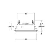 BRUMBERG Cover-Up-R infälld modul IP44 rund svart