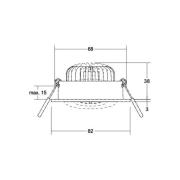 BRUMBERG BB33 LED-inbyggnadsspot ej dimbar vit