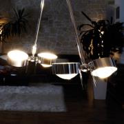 Top Light Hänglampa PUK CEILING, 4 lampor, krom, 80 cm