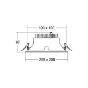 BRUMBERG Apollo Maxi facetterad, kantig, 3 000 K, vit