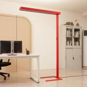 Arcchio LED-golvlampa till kontor Susi, röd, sensor, touchdimmer