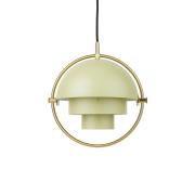 GUBI Multi-Lite pendellampa, Ø 36 cm, mässing/kräm