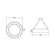 BRUMBERG Biro Circle Ring10 direkt, CCT, DALI, Ø 45 cm, vit