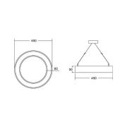 BRUMBERG Biro Circle Ring5 Ø 45cm upp/ned CASAMBI vit 4000K