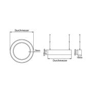 BRUMBERG Biro Circle Ring10 direkt 45 cm på/av vit 3000 K