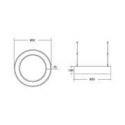 BRUMBERG Biro Circle Ring10 direkt Ø 60cm Casambi silver 840