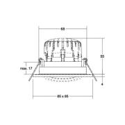 BRUMBERG BB25 LED-spot IP65 on/off anslutningsdosa svart matt