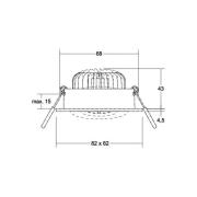 BRUMBERG LED-spot BB37 on/off anslutningsdosa texturerad vit