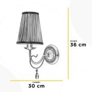 ONLI Delia vägglampa, bronsfärgad, 1-ljus, bredd 15 cm