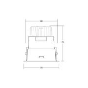 BRUMBERG Binato DALI downlight anslutningsdosa 2 700 K vit