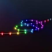 Twinkly Dots LED-kedja RGB, svart, IP20, 3 m