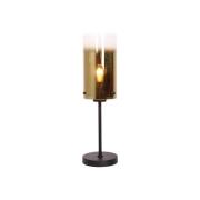 Freelight Ventotto bordslampa, svart/guld, höjd 57 cm, metall/glas