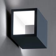 ICONE Cubò LED-vägglampa, 10 W, titan/vit