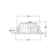 BRUMBERG LED infälld downlight Lydon Mini, on/off, 4.000 K