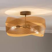 Euluna taklampa Tornado, guldfärgad, Ø 50 cm